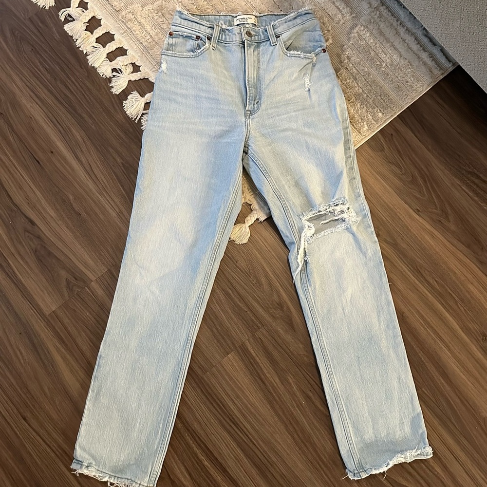 Abercrombie & Fitch Light Blue Straight Leg Jeans